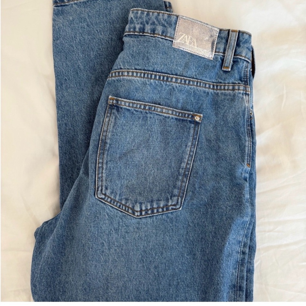 Zara Light Blue Denim Pants - Picture 6 of 6